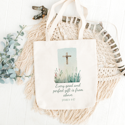 Collection of faith tote bags