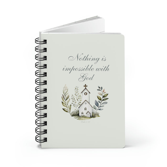 Nothing is Impossible With God Spiral Bound Journal